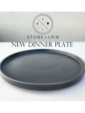 NEW Stone Lain Stoneware Round Dinner Plate Dinnerware Gray Replacement Matte Mi